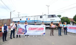 Tekan Angka Kecelakaan Pada Masa Nataru 20252026, KAI Divre III Gandeng OPKA Sumsel Sosialisasikan Keselamatan Perlintasan Sebidang