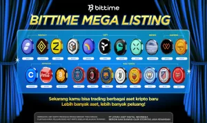 Bittime Mega Listing, Peluang Diversifikasi di Tengah Penguatan Nilai Aset Bitcoin (BTC)