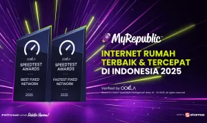 MyRepublic Indonesia Kembali Raih 2 Penghargaan Ookla Internet Rumah Terbaik dan Tercepat di Indonesia