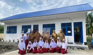 Respon Cepat PTPN Group Bangun Kembali Gedung Sekolah di Rokan Hulu Pasca Terbakar (1)