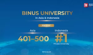 Konsistensi yang Dijaga BINUS University Kembali Jadi PTS Nomor 1 di Indonesia versi THE Asia University Rankings 2026