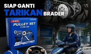 SPECTRO Perkenalkan Pulley Set Type S2, Solusi Upgrade CVT Motor Matic untuk Akselerasi Lebih Responsif