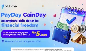 Gajian Jadi Momentum Investasi, Bittime Siapkan Bonus BTC hingga Rp5 Juta