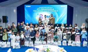 Rayakan HUT ke-38, PT Jasamarga Tollroad Maintenance Berbagi Kebahagiaan dengan 50 Anak Yatim Piatu