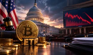 ETF Bitcoin Kehilangan US$450 Juta Setelah Clarity Act Gagal Melaju di Senat AS.jpg