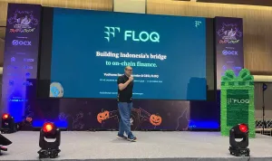 COO FLOQ, Suryo Adipradono memberi sambutan di Indonesia Card Party (ICP) 2026